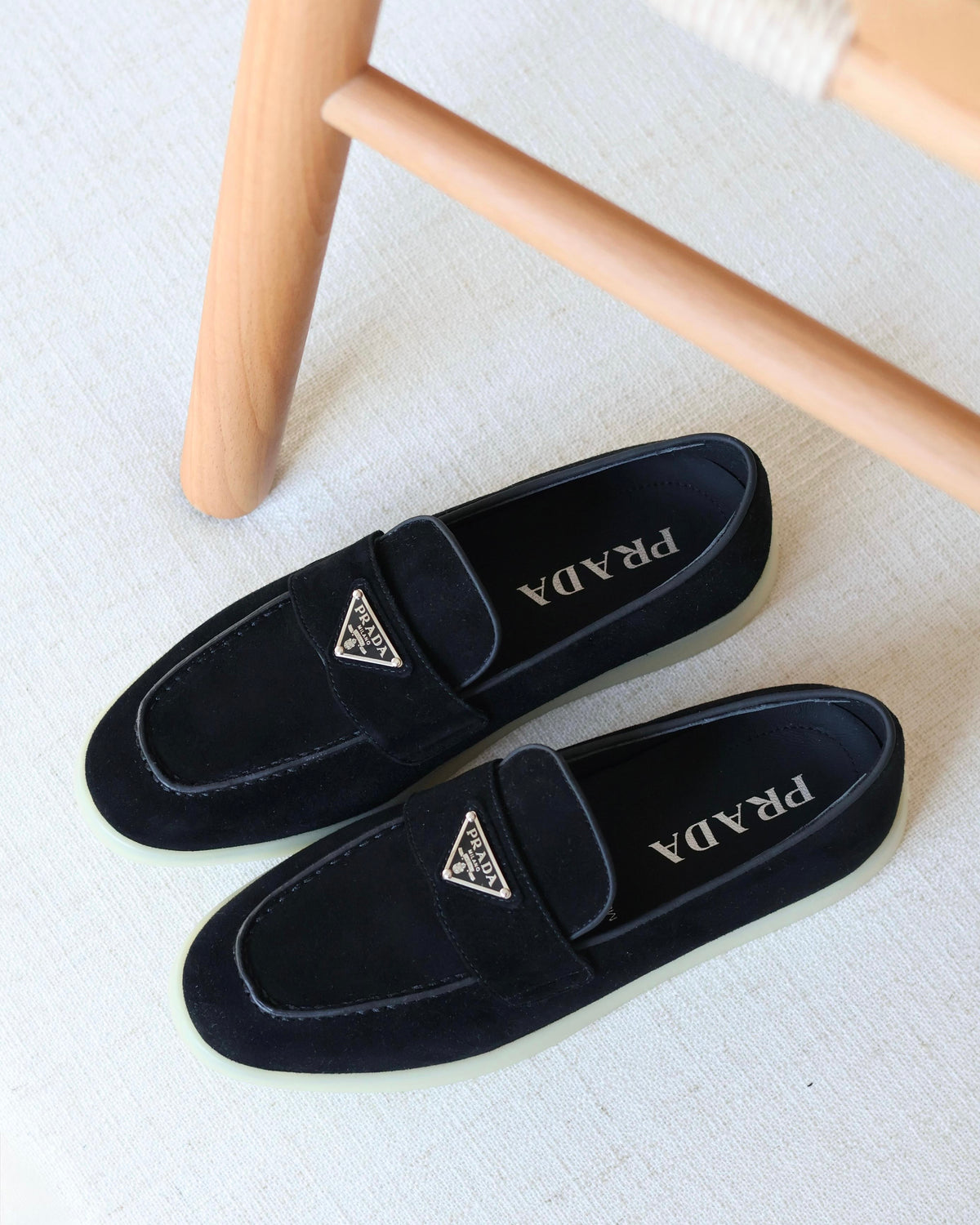 PRADA Saint Tropez Suede Loafers for Women's
