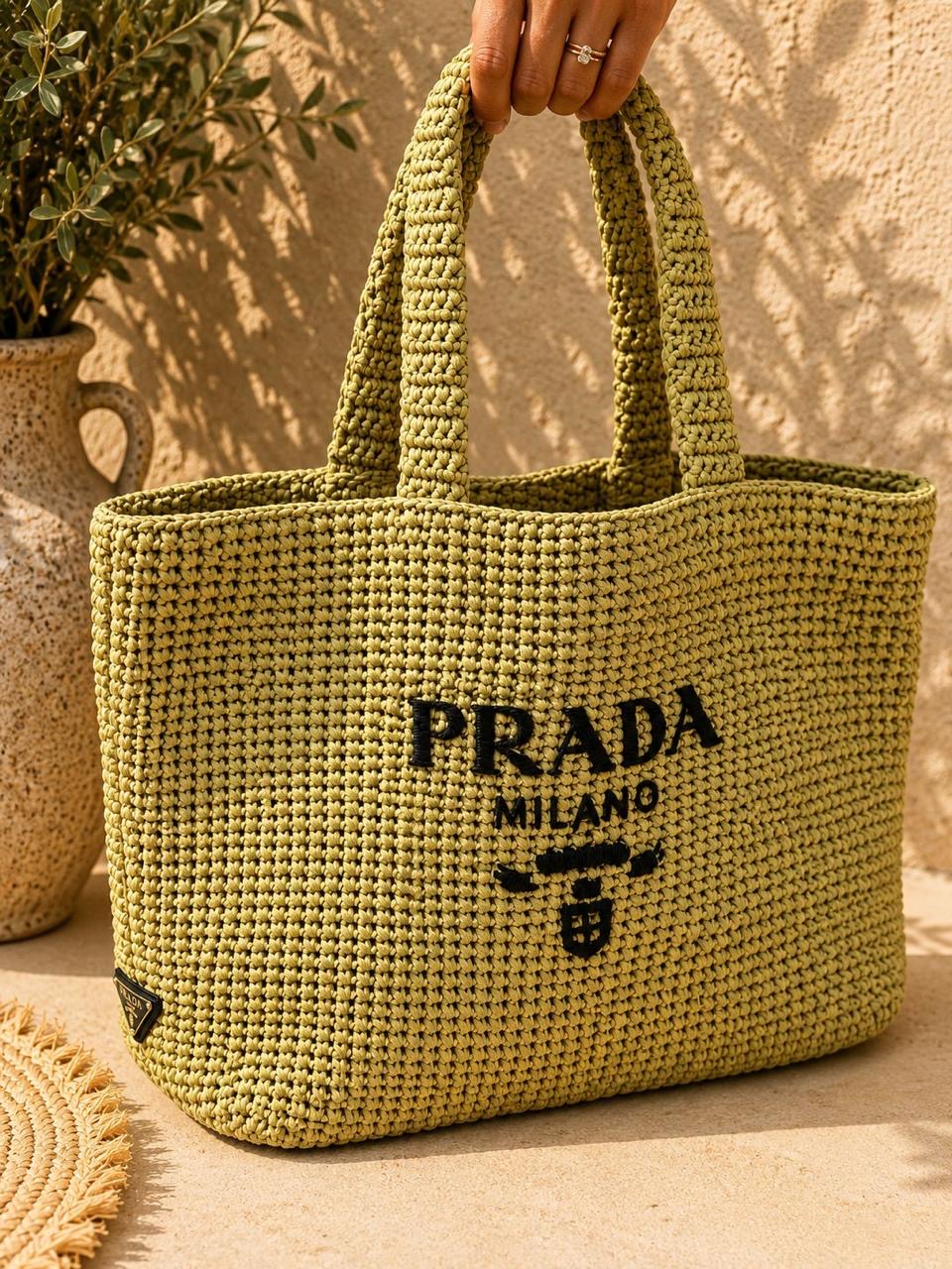 PRADA Crochet Tote Bag