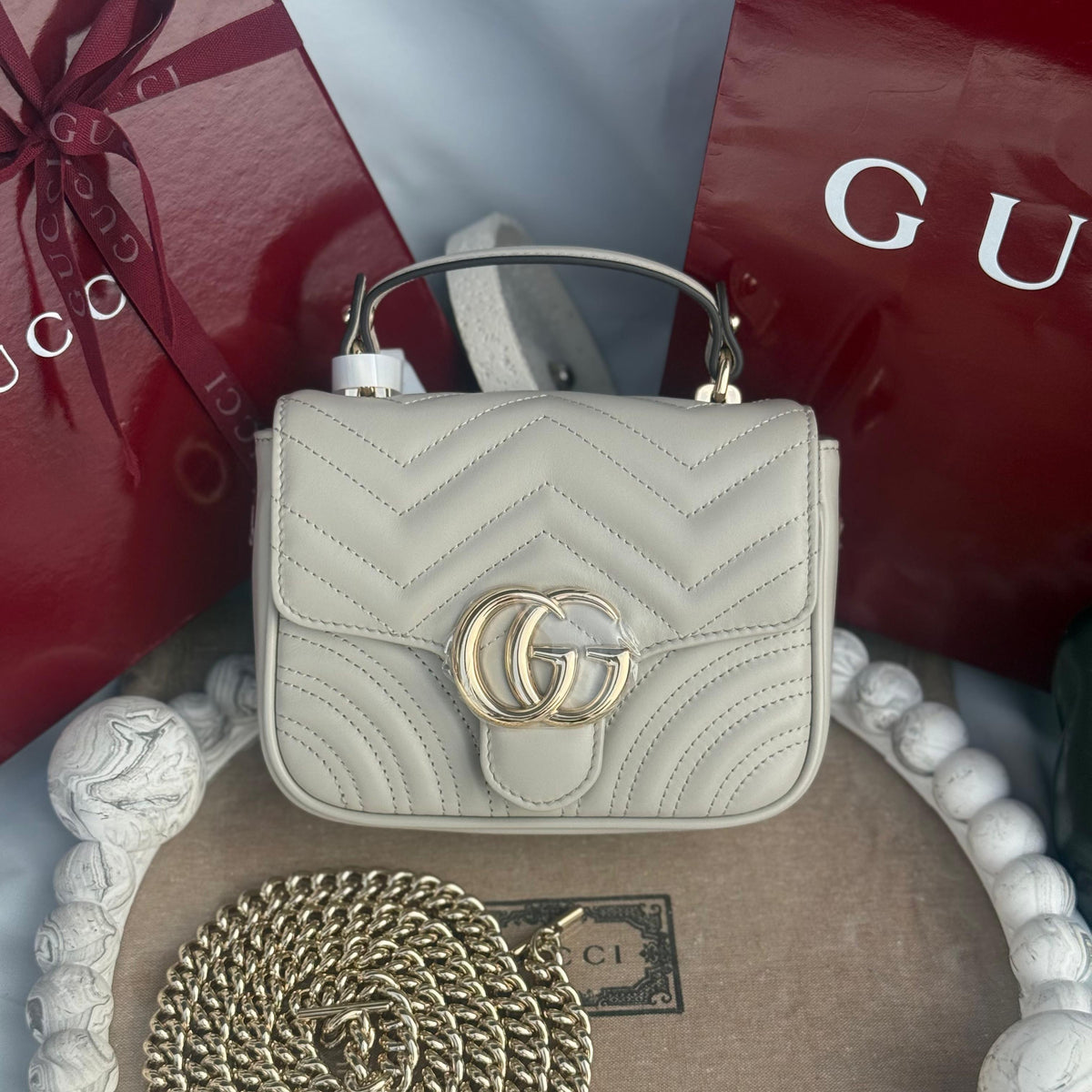 GUCCI GG Marmont Mini Top Handle Bag